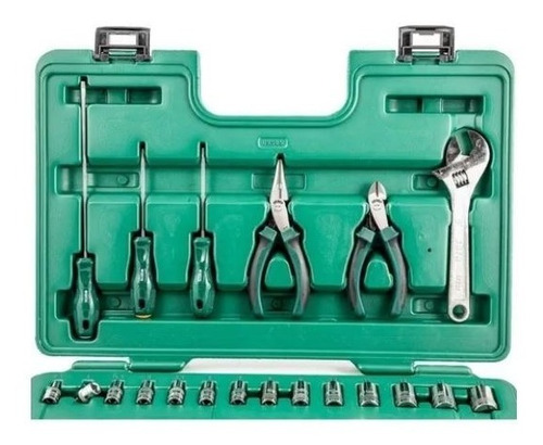 Imagem 1 de 3 de Kit De Ferramentas Profissional Com 52 Peças Sata
