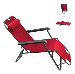 4 Sillas Camastro Plegable Reclinable Jardin Playa Alberca