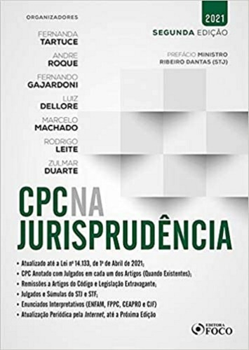 Cpc Na Jurisprudencia 2ª Edição (2021) Foco, De Fernanda Tartuce. Editora Foco Em Português