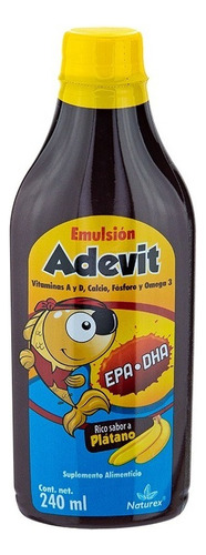 Emulsión Adevit C/ Vitaminas/ 240ml Sabor A Platano Naturex