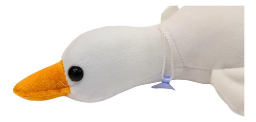 Pato Marreco Ganso Branco Deitado Voando Macio Fofinho 37cm
