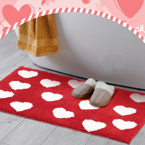 Tapete De Baño Antideslizante En Forma De Corazón