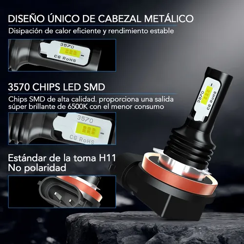 St Kit De Led Focos Neblinero Antiniebla 6000k 8000lm