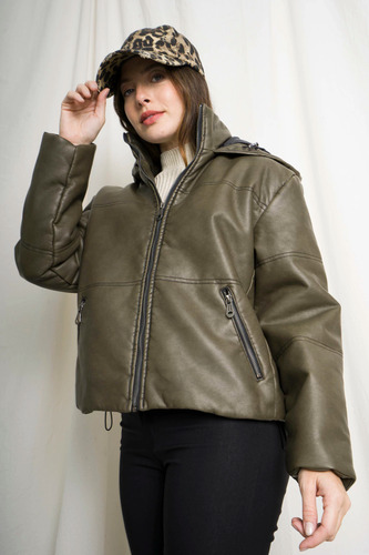 Campera Puffer Importada Mujer Benka Amazonia Capucha