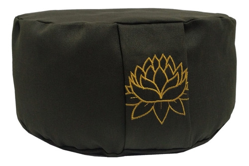 Cojin De Meditación Bordado Zafu Zen Yoga Relleno Natural