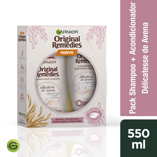 Imagen 1 de 3 de Pack Shampoo+acond Delicatesse De Avena Original Remedies
