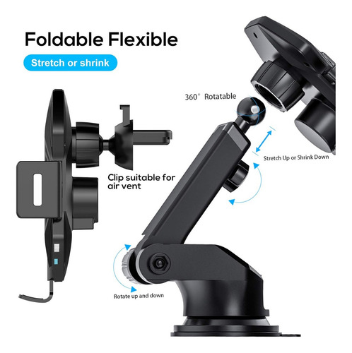 Soporte Auto Carga Inalámbrica 15w Para Samsung S24 23 Ultra