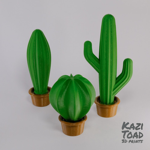 Juego De Mini Cactus- Arte Plastico