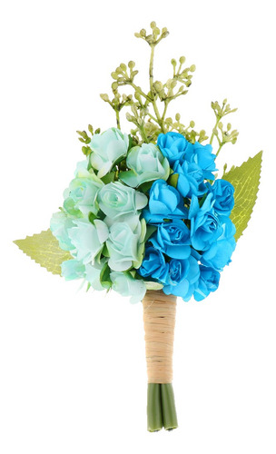 Imagen 7 de 11 de El Mejor Hombre Padrino De Boda Ramillete Azul Claro