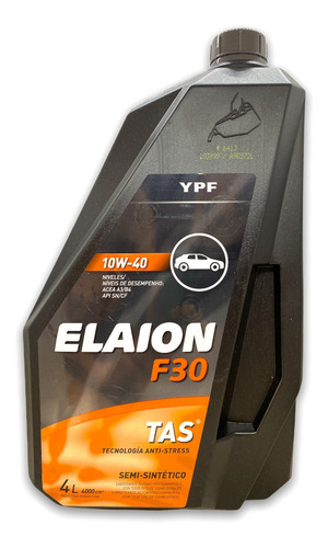 Imagen 1 de 1 de Aceite 10w40 Semi Sintetico Elaion F30 4 Litros