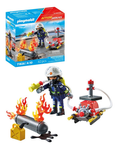 Bombero Con Bomba De Agua 71826 42