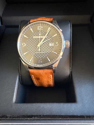 Hamilton H32755851 Reloj Hombre Acero Piel Hebilla Marrón Acero Gris Oscuro (Usado)