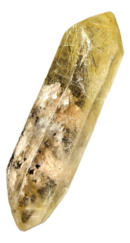 Cuarzo Rutilo Dorado - Sedimentario - Biterminado 4x1.1cm 7g