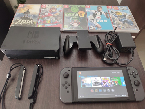 Nintendo Switch 32 Gb Con 5 Juegos Fisicos!