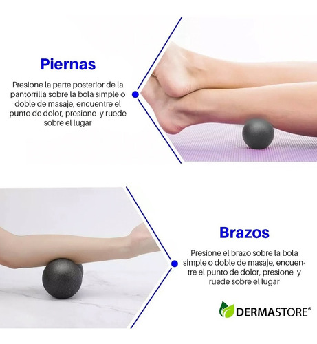 Pelota Simple Lacrosse Doble Masajes Rehabilitación Muscular