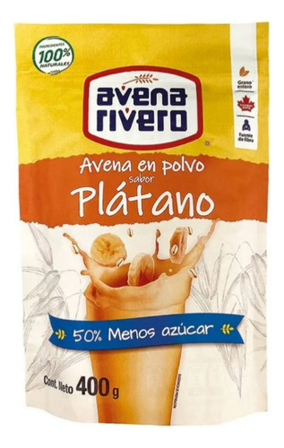 1pz De Avena Rivero De Chocolate, Plátano, Vainilla Y Fresa