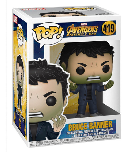 Funko Pop Avengers Banner Hulk Head 419 Original Nuevo