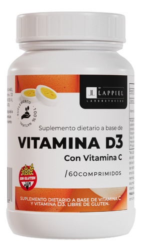 Lappiel Suplemento Dietario Vitamina D3 Con Vit C 60 Compr Sabor Comprimido