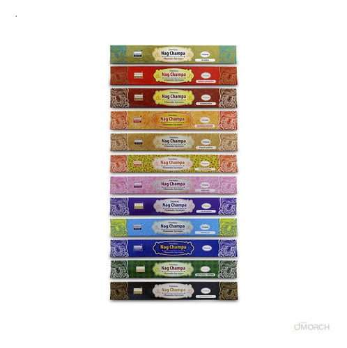 Imagem 2 de 9 de Incenso Massala Nag Champa Darshan Seleção 12cx 15gr Full