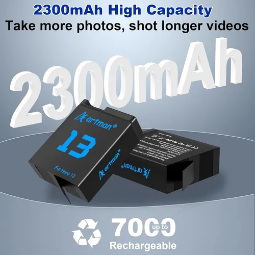 Batería Artman Hero 13 2300mah 2-pack Para Gopro Hero 13