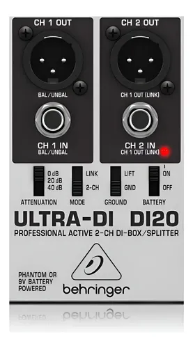 Direct Box Ativo Behringer Ultra-di Di20 De 2 Canais | MercadoLivre