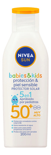 Protector Solar Nivea Sun Fps 50+ Kids Piel Sensible 200ml