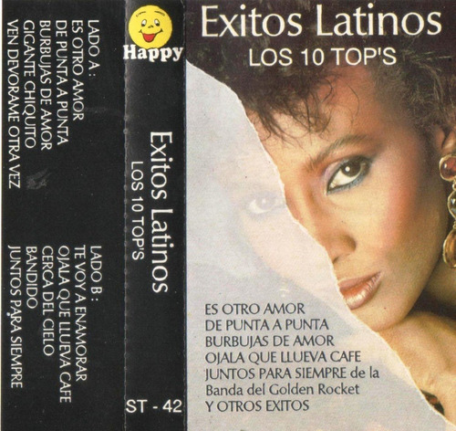 Cassette Los 10 Tops Éxitos Latinos Marca Happy