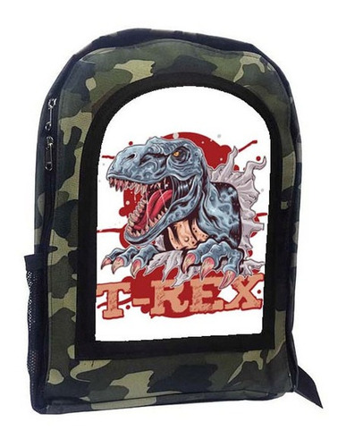 Mochila Camuflada Jurassico Cretasico Dinosaurios A68