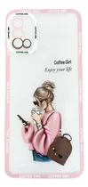 Comprar Funda Coffe Girl Para Moto G20 G30 G31 G51 G22 G42 G52 G82 