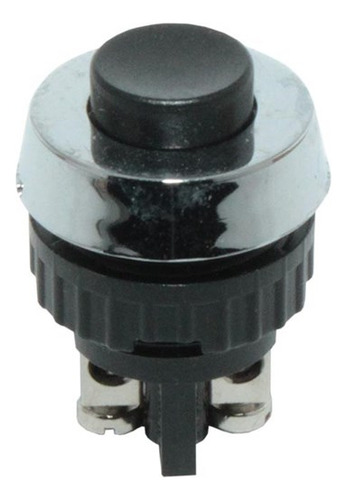 Botão 15mm Redondo Cromado Com Pino Preto 1na Ace Schmersal