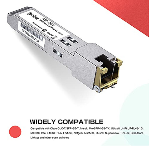Pack 4 Sfp A Rj45 Gigabit Para Cisco Y Ubiquiti