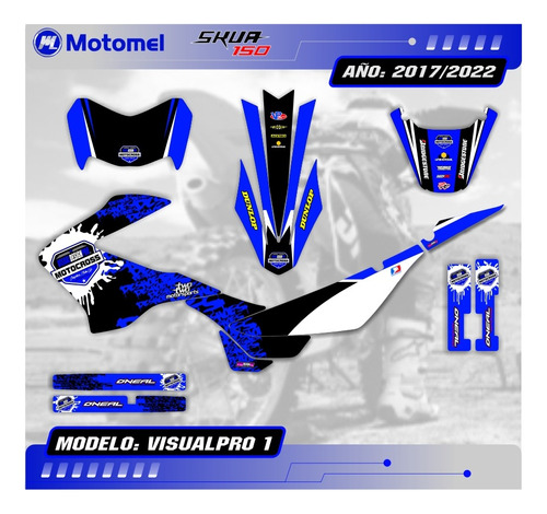 Kit Calcos - Gráfica Motomel Skua 150/200 V6 - Año 2017/18