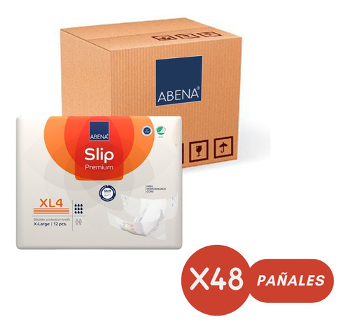 Caja De Pañales Abena Slip Xl4 Premium - 48 Unidades 