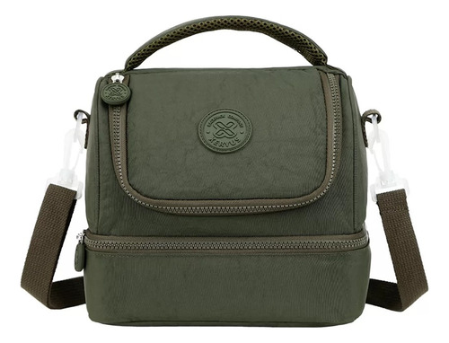 Lancheira 02 Compartimento Xeryus Trendy Verde Militar 12483 Cor Verde-escuro