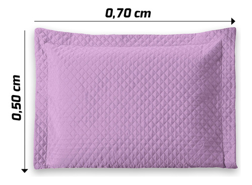 Porta Travesseiro Lilas Matelado Casa Laura Enxovais Microfibra Premium Moderno Alto E Firme Com Ziper