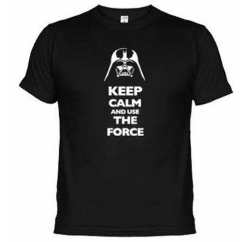 Imagem 1 de 1 de Camiseta Masculina Keep Calm And Use The Force Use A Força