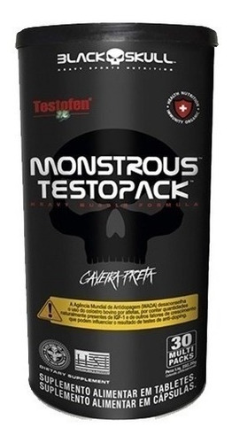 Combo: 2x Testopack Monstrous - Black Skull - Promoção !