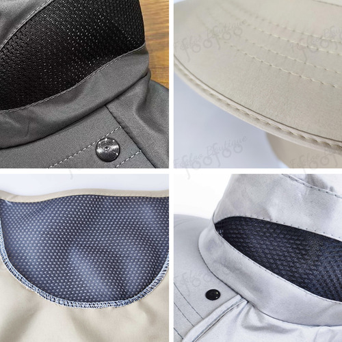 Sombrero De Pescador Para Sol Protector Con Manga Verano