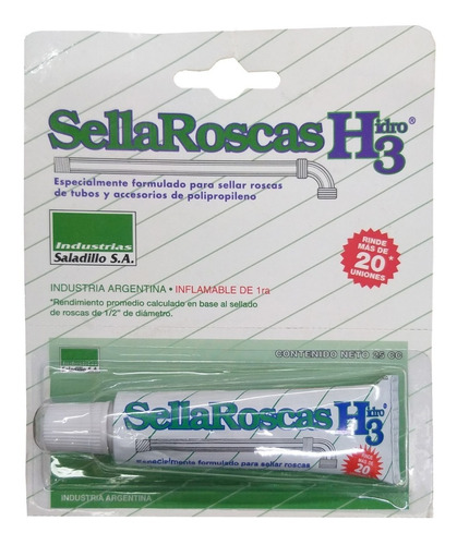 Sellador De Roscas Para Caños De Agua Hidro 3 25cc / Scalise