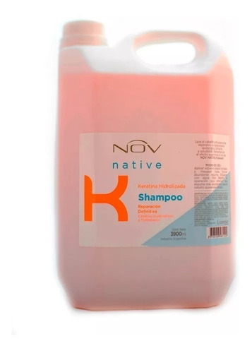 Imagen 1 de 1 de Shampoo Keratina Hidrolizada X 3900ml Nov