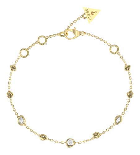 Pulsera Guess Panarea Cristal Mujer Dorado Dorado 9 Cm 18 Cm