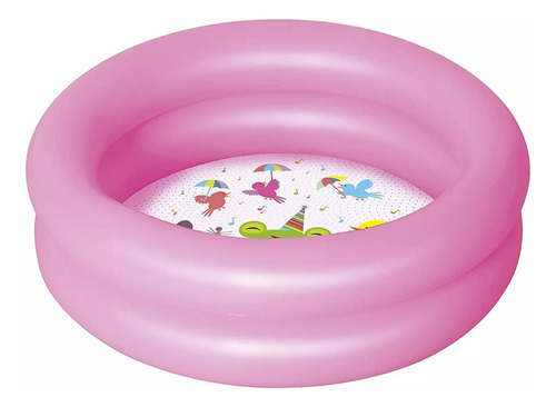 Piscina Inflable 2 Aros 61cm Bestway 21 Litros Infantil Color Rosado