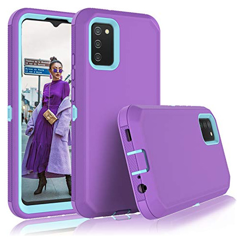 Funda Para Samsung Galaxy A02s Lila Morado 6.5 Pulgada Duro