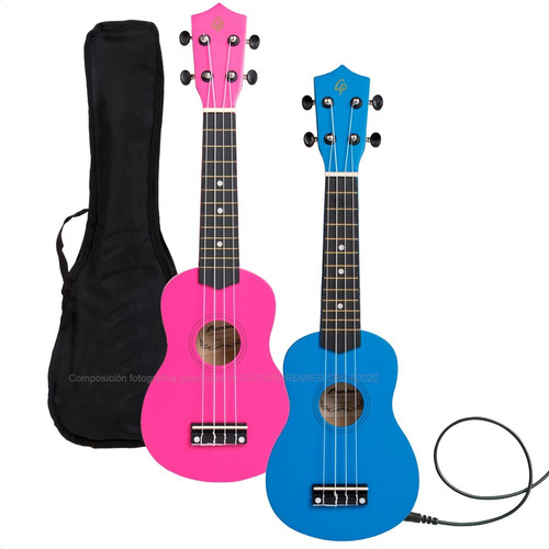 Ukelele Electroacustico Soprano Colores Funda Acolchada #141