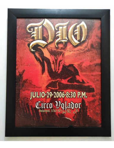 Poster Original  Concierto De Dio 2006 Texturizado 60 X 50 C