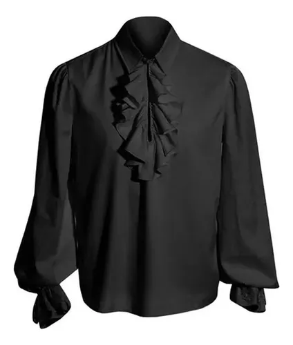 Camisas G ticas Vintage Steampunk Masculinas Com Babados Ha