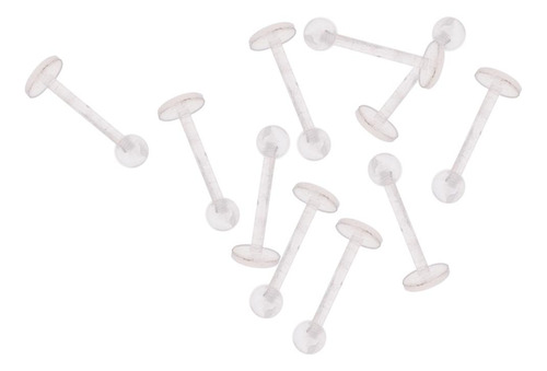 10pcs Barra De Acrílico Labret Lip Anillos Joyería Stud