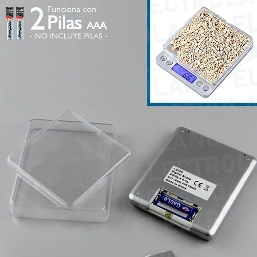 Mini Balanza Digital Precisión 0.01g A 500 G Bandeja Grande