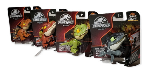 Jurassic World Snap Squad Attitudes Spinosaurus T-rex Y 2+