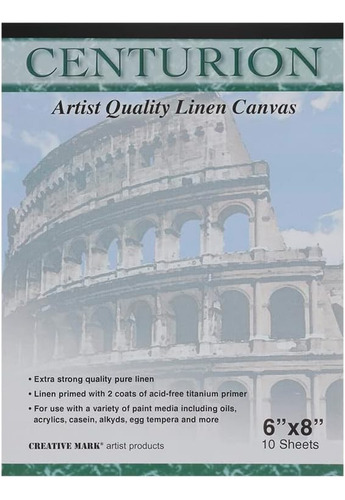 Papel Lienzo Profesional Para Pintura, 10 Hojas, 15x20 Cm